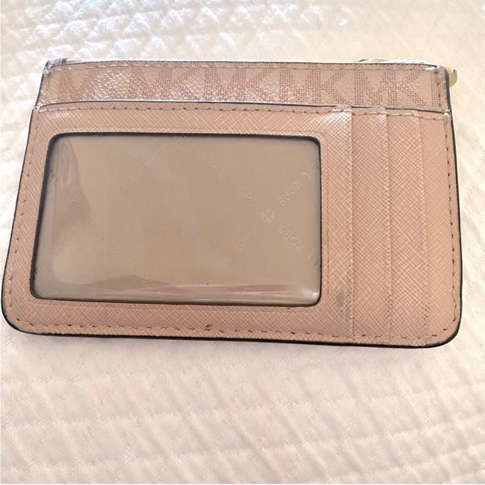 Michael Kors Jet Set Travel Coin Pouch With ID Key Holder Wallet Pink - Picture 5 of 5